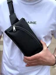 Поясна бананка унісекс Tiding Bag 14х25х8 для телефону та документів TD-54928 чорна 25 см - мініатюра 10
