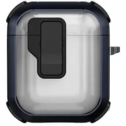 Футляр протиударний Locking Button для навушників Airpods 1/2 Blue