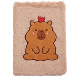 Блокнот плюшевий ZiBi Kids Line Capybara 3 А5 80 аркушів у клітинку, дизайн в асортименті (ZB.700017)