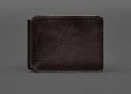 Кожаное портмоне 13.0 зажим темно-коричневый краст