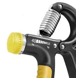 Еспандер кістьовий PowerPlay PP-4323 з регульованим навантаженням 10-40 кг Strength Grip Чорно-жовтий (PP_4323_Bl/Yellow) - мініатюра 4
