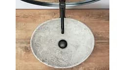 Умивальник Rea Sofia Light Stone 34,5x41 grey (REA-U0165), Матова - мініатюра 4