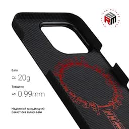 Чехол ArmorStandart BlackIcon Aramid Twill MagCase для Apple iPhone 16 Pro Max Black (ARM90152) - мініатюра 3