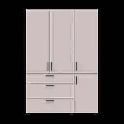 Шафа для одягу Doros Торн Кашемір 3 ДСП/3Ш (штанга) 135х51.6х200 (44900497) - мініатюра 10