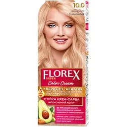 Стойкая крем-краска для волос Florex Super Шампань 10.0