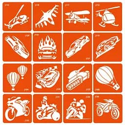 Набір трафаретів для біо-тату Transport Fresh Tattoo transport-16