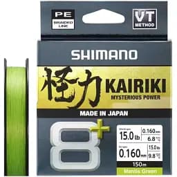 Шнур Shimano Kairiki 8+ 150 м Mantis Green 0.16 мм 15lb/9.8kg