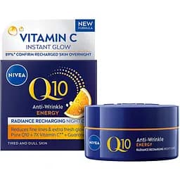 Ночной крем NIVEA против морщин Q10 Energy Восстановление сияния 50 мл  