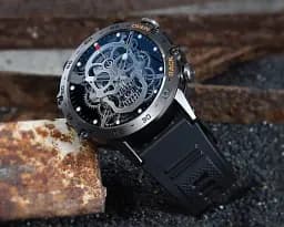 Смарт-годинник LEMFO K52 силіконовий ремінець Black Black (16360) - мініатюра 6