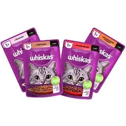 Набор влажного корма для кошек Whiskas Микс 1.02 кг (85 г x 12 шт.)