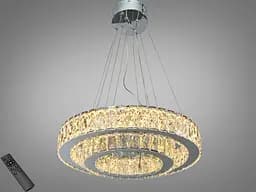 Підвісна кришталева люстра LED хром 82Вт 4510 Лм