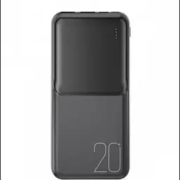 Повербанк чорний, зовнішній акумулятор, Power bank ХО РR252 20000 mAh 2xUSB-A