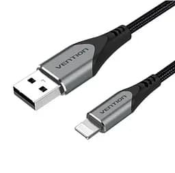 Кабель Vention USB 2.0 A to Lightning Cable 2M Gray Aluminum Alloy Type (LABHH)