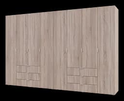 Шкаф для одежды Doros Гелар распашной комплект 4+4 ДСП 310х49,5х203,4 Cонома (42002129)