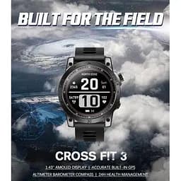 Чоловічий наручний розумний годинник North Edge CrossFit GPS з компасом (Black) - мініатюра 4