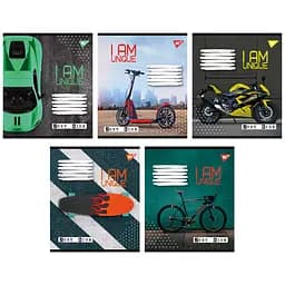 Набір зошитів Yes Unique А5 в клітинку 36 аркушів 15 шт. (767072)