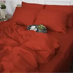 Простыня на резинке MirSon Satin Premium 0081 Terracotta 140х70 см (2200010929256)