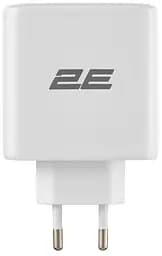 Зарядное устройство сетевое 65Вт GaN 2хUSB-C/USB-A PD/QC белый 2E teh0018774