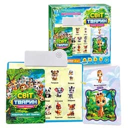 Книга WToys Мир животных, 70456, звук на украинском, стихи, сенсорные кнопки (в ассортименте)