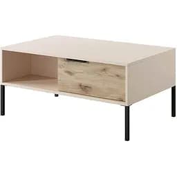 Стіл журнальний Lagom Хюге (Rave) беж/дуб вікінг 96.9x60x44.4 см