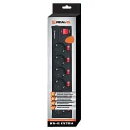 Мережевий фільтр живлення REAL-EL RS-6 EXTRA 5m, black (EL122300003) - мініатюра 2