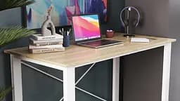 Письмовий стіл Ferrum-decor Драйв 750x1400x700 Білий метал ДСП Дуб Сонома 16 мм (FRD-103209) - мініатюра 2