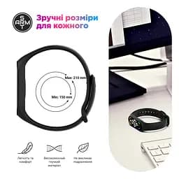 Комплект силіконових ремінців для фітнес браслетів Xiaomi Mi Band 3/4, Silicone, crush, зі зручною застібкою, на фітнес трекер та смарт годинник, ArmorStandart (ARM87028) - мініатюра 4