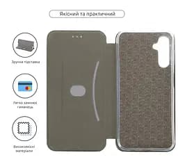 Чехол-книжка для Samsung Galaxy A14 5G (A146)/A14 4G (A145), G-Case, черный, кожаный чехол-книжка из экокожи (PU) и TPU, с магнитом, с подставкой и вместительным кардхолдером, противоударный, защита всего корпуса, ArmorStandart (ARM66158) - мініатюра 3