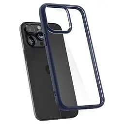 Прозрачный чехол Spigen Ultra Hybrid для iPhone 15 Pro (6.1") Navy Blue ACS06711