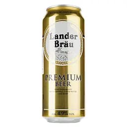 Уцінка. Пиво Landerbrau Premium Pilsner, світле, фільтроване, 4,9%, з/б, 0,5 л
