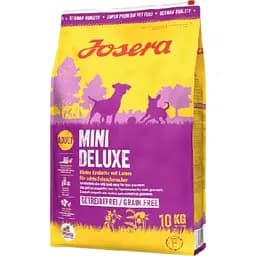 Беззерновой корм для взрослых собак малых пород с чувствительным пищеварением Josera Mini Deluxe (Adult Mini/Sensitive 25/17) с ягненком 10 кг