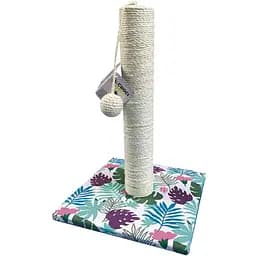 Когтеточка для котов Croci столбик на подставке тропик 30х30х42 см 