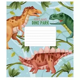 Тетрадь ученическая Школярик Dino park 012-3227K-2 в клеточку на 12 листов