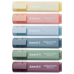 Упаковка маркерів Axent Highlighter 2537-A 1-5 мм клиноподібний morandi 24 шт. (2537-50-A) - мініатюра 2