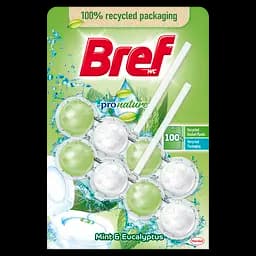 Туалетний блок для унітаза Bref Pro Nature М'ята-Евкаліпт, 2 шт. (817420)