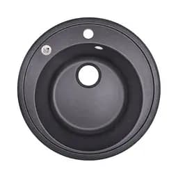 Кухонна мийка Lidz D510/200 BLA-03 (LIDZBLA03D510200), Чорний