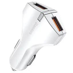 Быстрая зарядка Baseus Rocket Dual USB 3A QC 3.0 Fast Charge белая (CCALL-RK02)