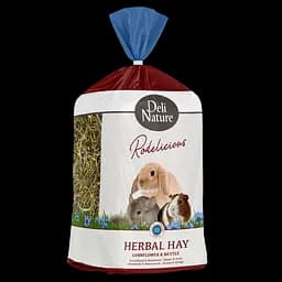 Травяное сено для грызунов с сушеной васильком и крапивой Deli Nature Rodelicious Herbal HayCornflower&Nettle
