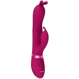 Вібратор-кролик Vive Gada для точок U G A та клітора рожевий