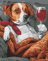 Набор с алмазной мозаикой Пушистый дегустатор Ideyka AMO8034, 40x50 см