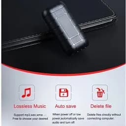 Міні диктофон цифровий акумуляторний Sttwunake A50 +, SD до 128 Gb, 20 днів запису, магніт - мініатюра 6