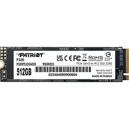Накопичувач SSD Patriot m.2 NVMe 512GB P320 480 500 (P320P512GM28)