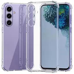 TPU чохол GETMAN Ease logo посилені кути Full Camera для Samsung Galaxy S25 Безбарвний (прозорий)