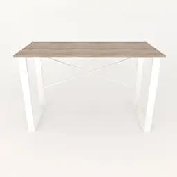 Письмовий стіл Ferrum-decor Драйв 750x1000x600 Білий метал ДСП Дуб Сонома Трюфель 16 мм (FRD-103105) - мініатюра 4