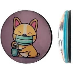 Тримач Поп Сокет New Glass (Скло) Puppy Corgi №21