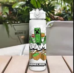Пляшка для води Minecraft з трубочкою 750 мл    