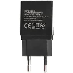 Мережевий зарядний пристрій Florence 2USB 2A + MicroUSB Cable Black (FL-1021-KM) - мініатюра 2