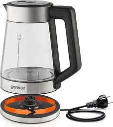 Електрочайник Gorenje 1.7 л 2 200 Вт скло нержавіюча сталь kuh0015380 - мініатюра 5