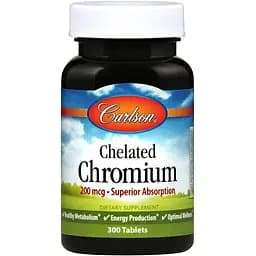 Вітаміни та мінерали Carlson Labs Chelated Chromium, 300 таблеток