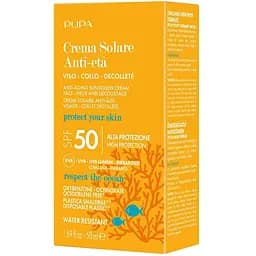 Антивіковий сонцезахисний крем Pupa Anti-Aging Sunscreen Cream High Protection SPF 50, 50 мл (1067473) - мініатюра 3